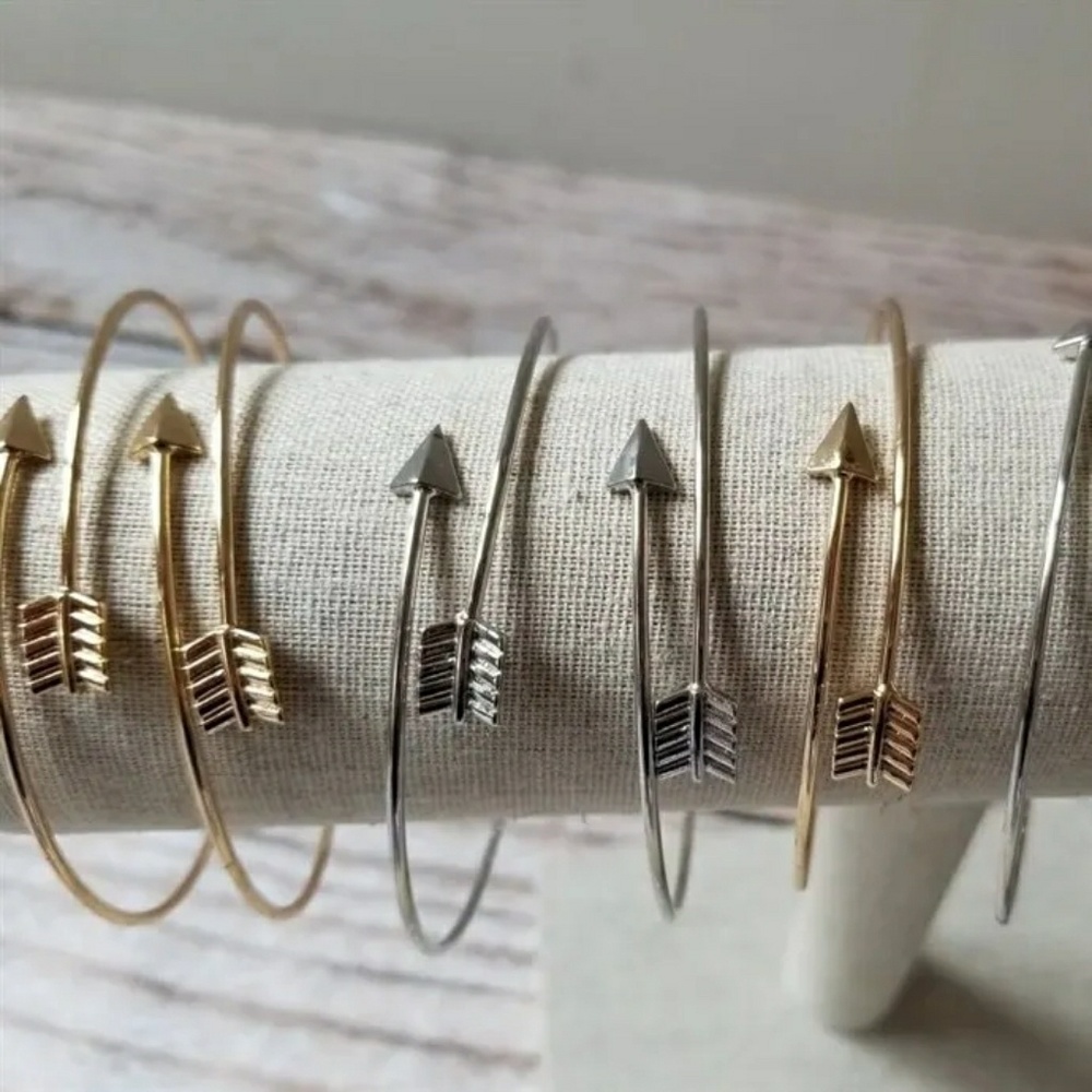 3/$15 Arrow Layering Bracelets - Silver